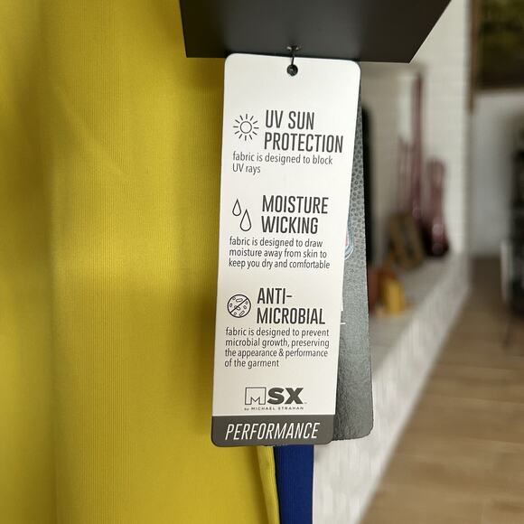 NWT MSX by Michael Strahan NFL Short Sleeve Men's Polo LA Rams Small A458425 - Picture 9 of 16